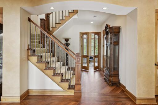 The Stately Hardwoods are Southern Chestnut with a Walnut Border