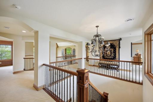 Catwalk overlooking Entry and Living room on Upper level