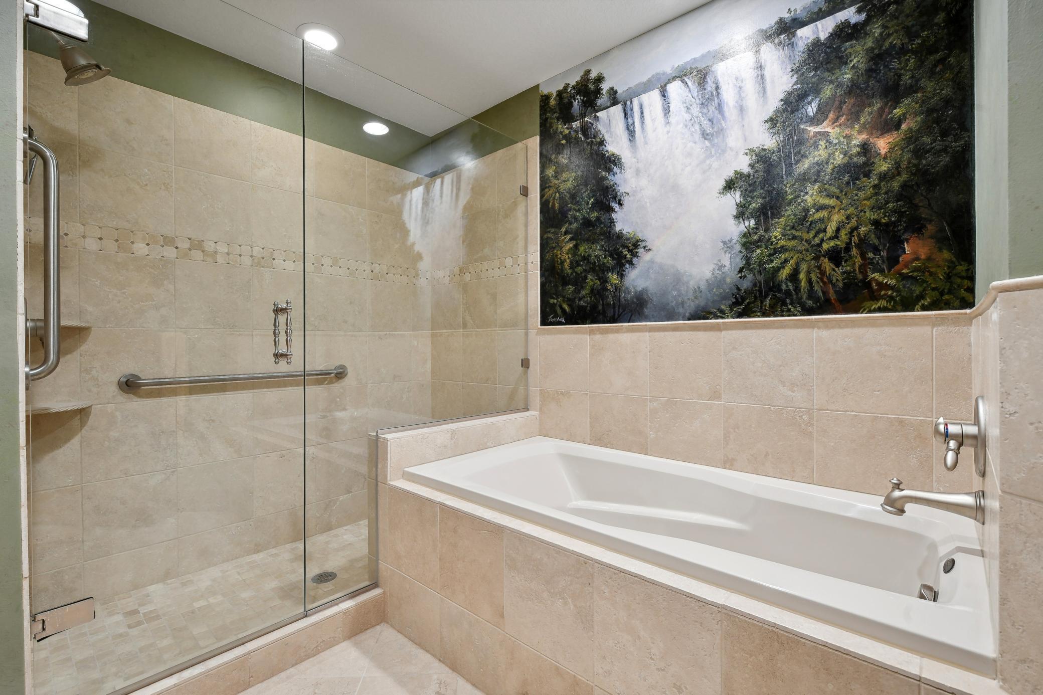 Jack & Jill Bathroom, shared shower and tub