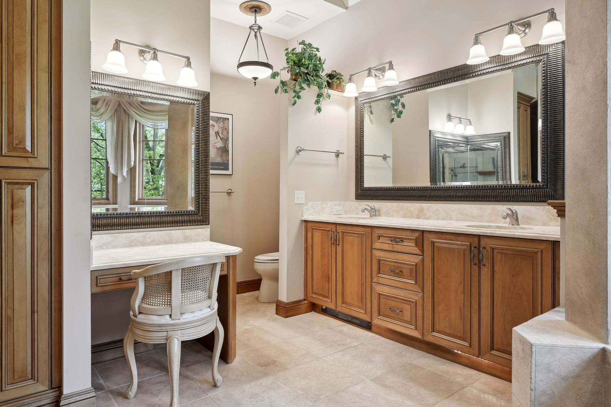 Double sinks and vanity