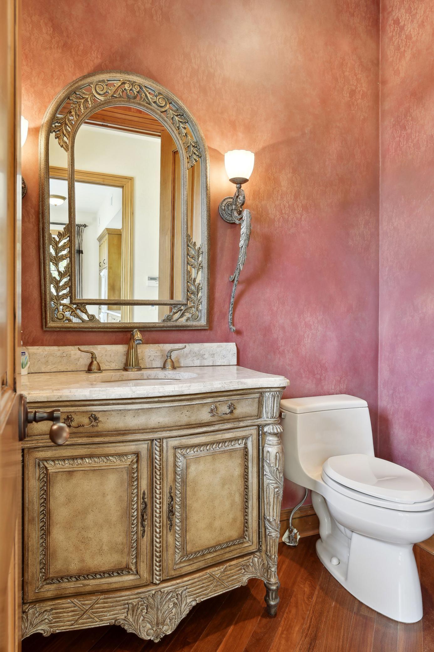Main level powder room
