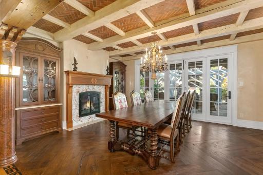 Formal Dining with Folding Glass Doors