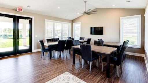 Clubhouse seating is perfect for hosting birthdays, anniversarys or watching the game with neighbors!