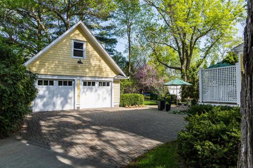 New garage in 2009 beautifully matches original home.