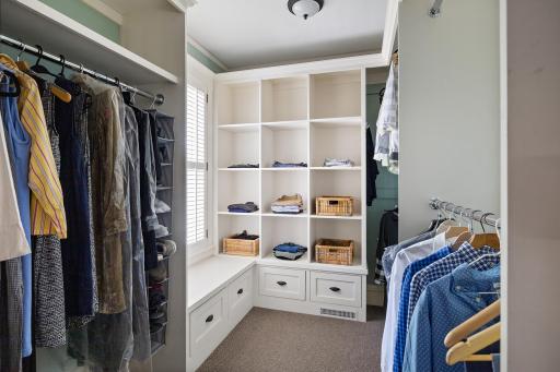 Walk-in closet that is out of this world.