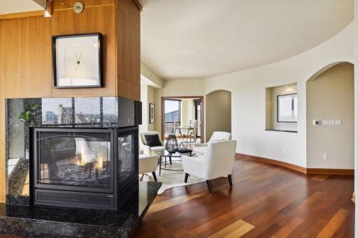 Transition to the living room is seamless