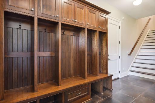 You'll also enjoy the built-in lockers to keep coats, backpacks, hats and accessories all in order.
