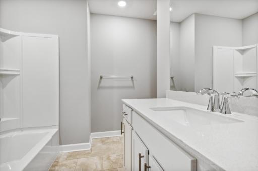 Photo for 7540 38th Street N, Oakdale, MN 55128 - Listing #6368259 Full guest bath. Photos are not of actual home. Actual home will be similar. Some colors and features may vary.