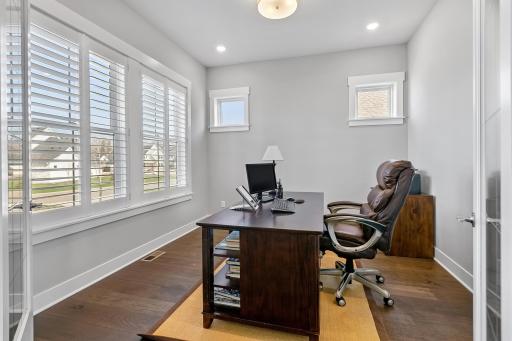 This light filled office/flex space is perfect for working from home or a play area!