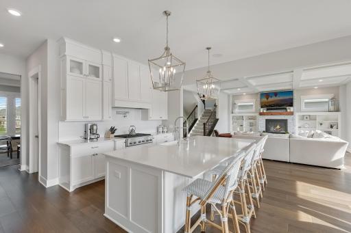 Luxurious kitchen with all high end finishes and a large picture window for gorgeous views.