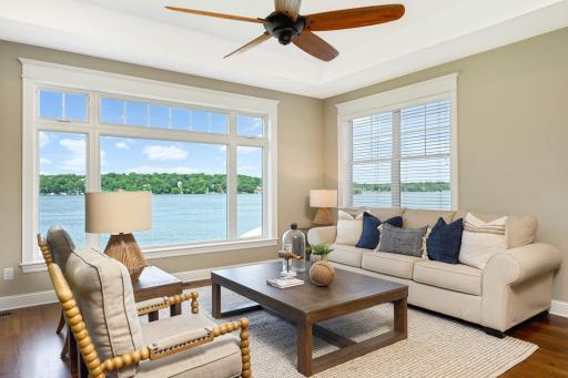 Daydream in this great room while taking in the views of Lake Minnetonka. Now that is a view!