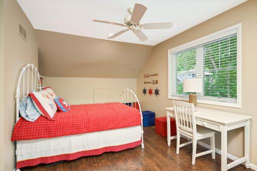 Bedroom 3 is large and can fit multiple beds and a desk.