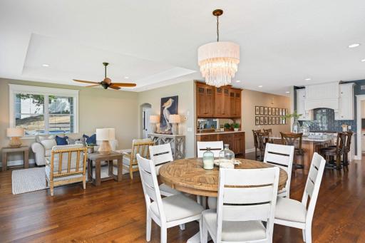 Great flow from the kitchen, dining and great room. The perfect space to host and entertain.