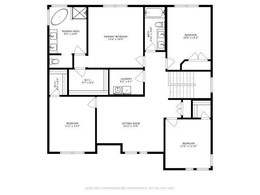 Photo for 6613 Coach House Lane, Corcoran, MN 55340 - Listing #6369342 Taylor floorplan upper level. **Owner's bath features the Serenity Shower option in place of the stand alone tub.