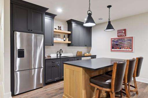 Bar includes fridge, microwave, dishwasher