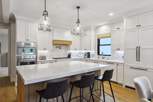 Stainless steel appliances and great counter space.