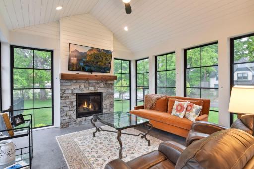 Cozy screened in porch off of the living room.
