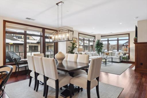 The open space of the main living area is filled with natural light
