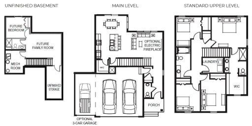 An overview of the home's living spaces. Just an incredible use of space!! Please note, the home is a two-car garage AND includes the unfinished lower level!!