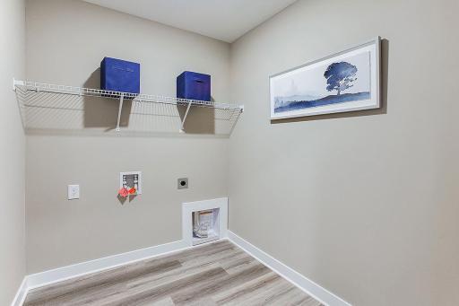 Upstairs laundry for your convenience.