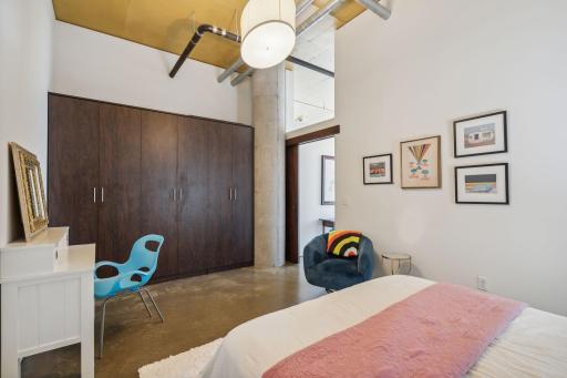 Second Bedroom/Flex Space with custom built-ins