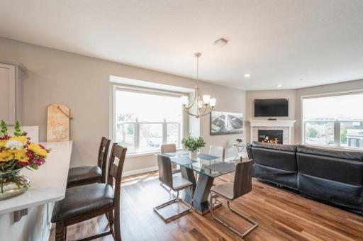 The functional floor plan is perfect for both living and entertaining. A breakfast bar and dining area provide options for quick meals on the go as well as when friends or family join you.