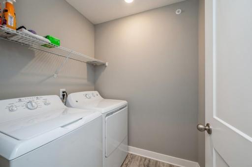 Next to the primary bedroom is this laundry room for your convenience. Avoid having to go up and down the stairs with most of the laundry like your neighbors do!