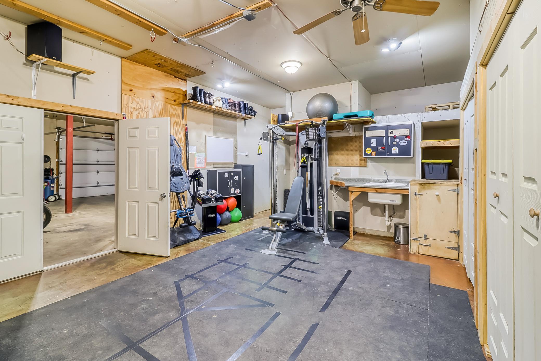 Exercise Area. Room sealed and separately insulated.