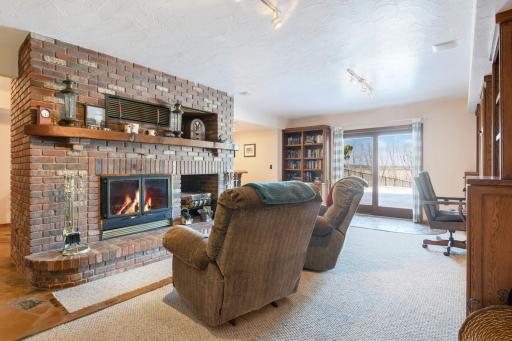 Family Room in Lower Level view with Walkout
