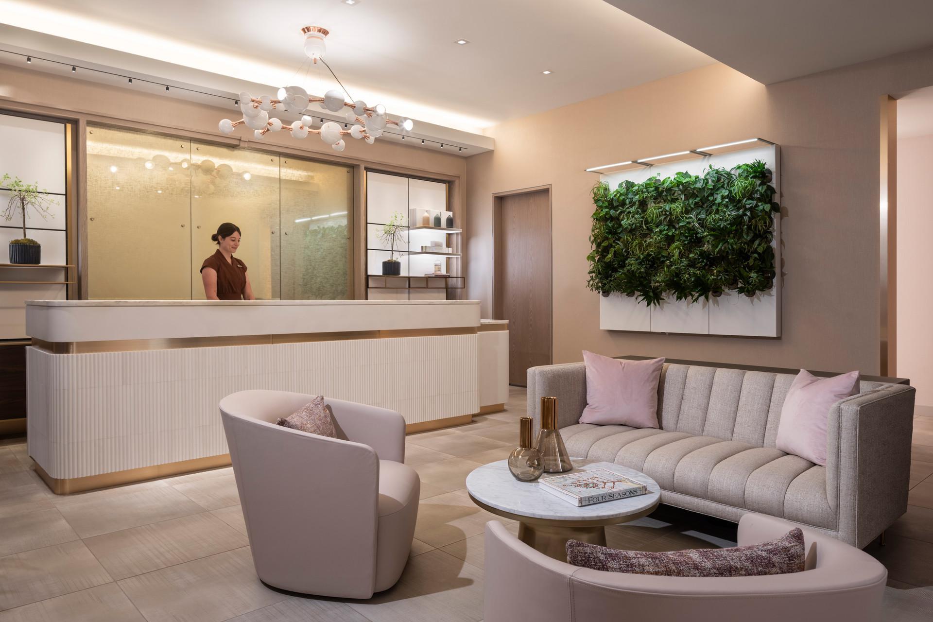 The Spa features body treatments, sauna, steam room, cold plunge, indoor hot tub & pool.