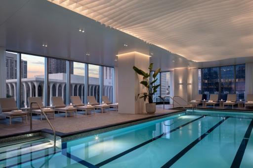 Indoor pool & hot tub available only to residents & hotel/spa guests.