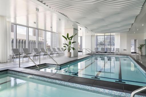 Indoor pool & hot tub available only to residents & hotel/spa guests.