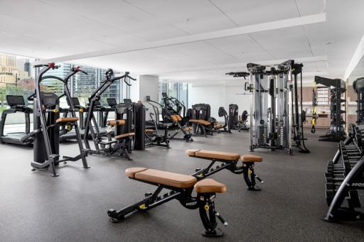 Premium fitness room available only to residents & hotel guests.