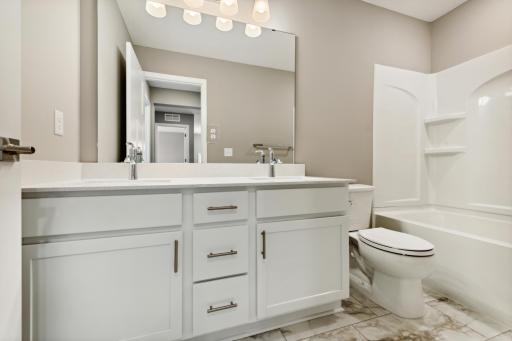 Upstairs Hall-Bath (picture of similar home in neighborhood, options/colors will vary)