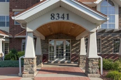 Main entrance to 8341 Lyndale. All exterior doors use electronic key fobs.