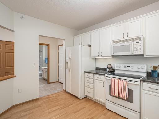 Kitchen has plenty of room for a table.