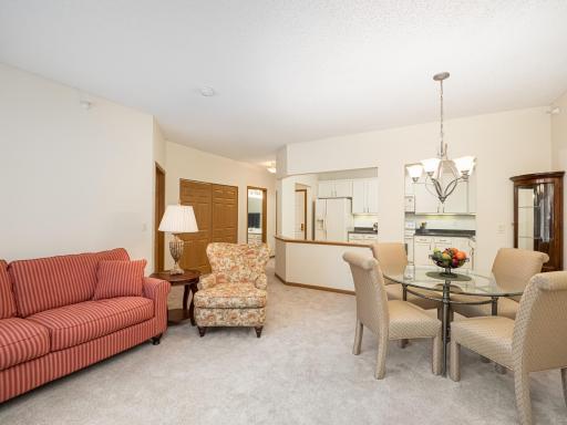 Comfortable living/dining room.