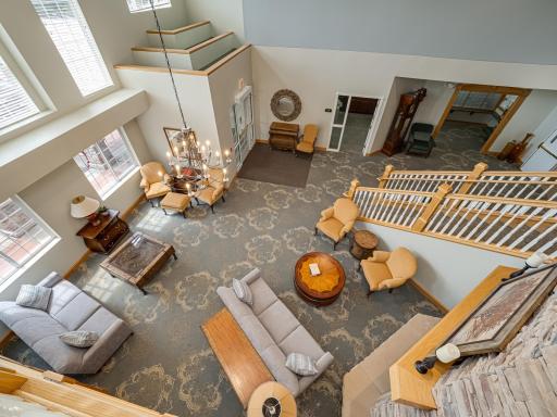 Foyer lounge from second floor.