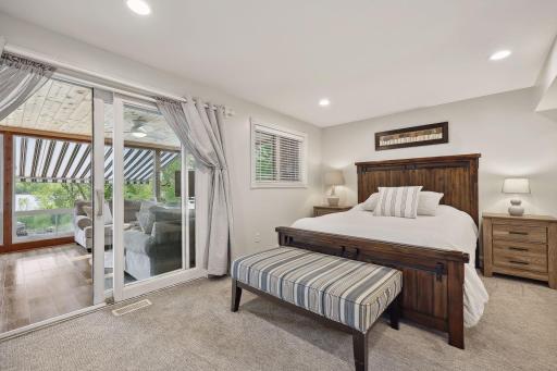 Primary Suite with direct access to the 4 season porch!