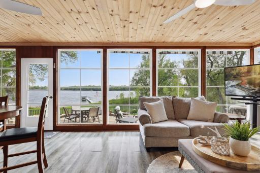 Enjoy the views of the outside from the inside of the 4 season porch!
