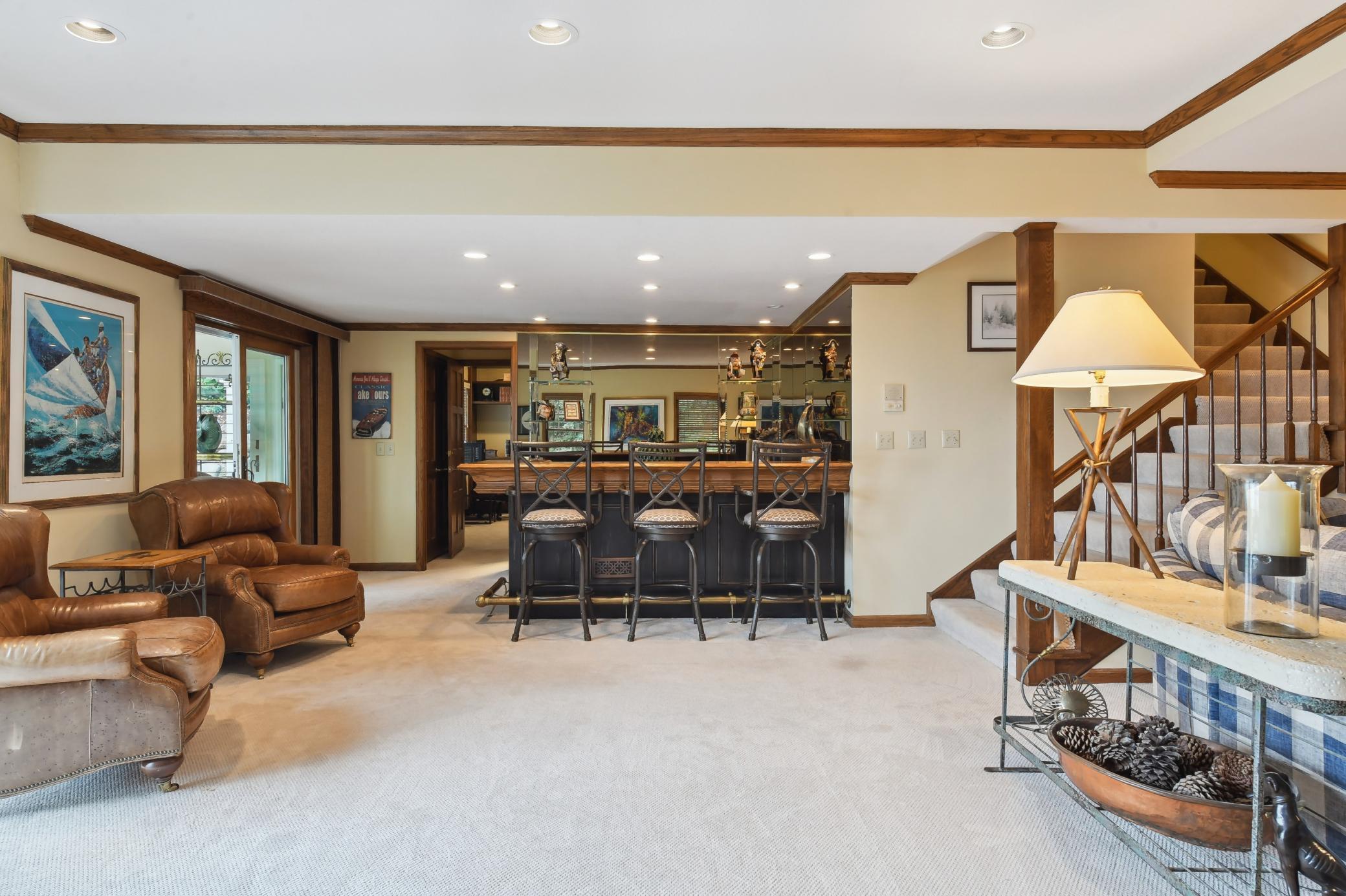 The walk-behind bar is perfect for entertaining whether inside or poolside.