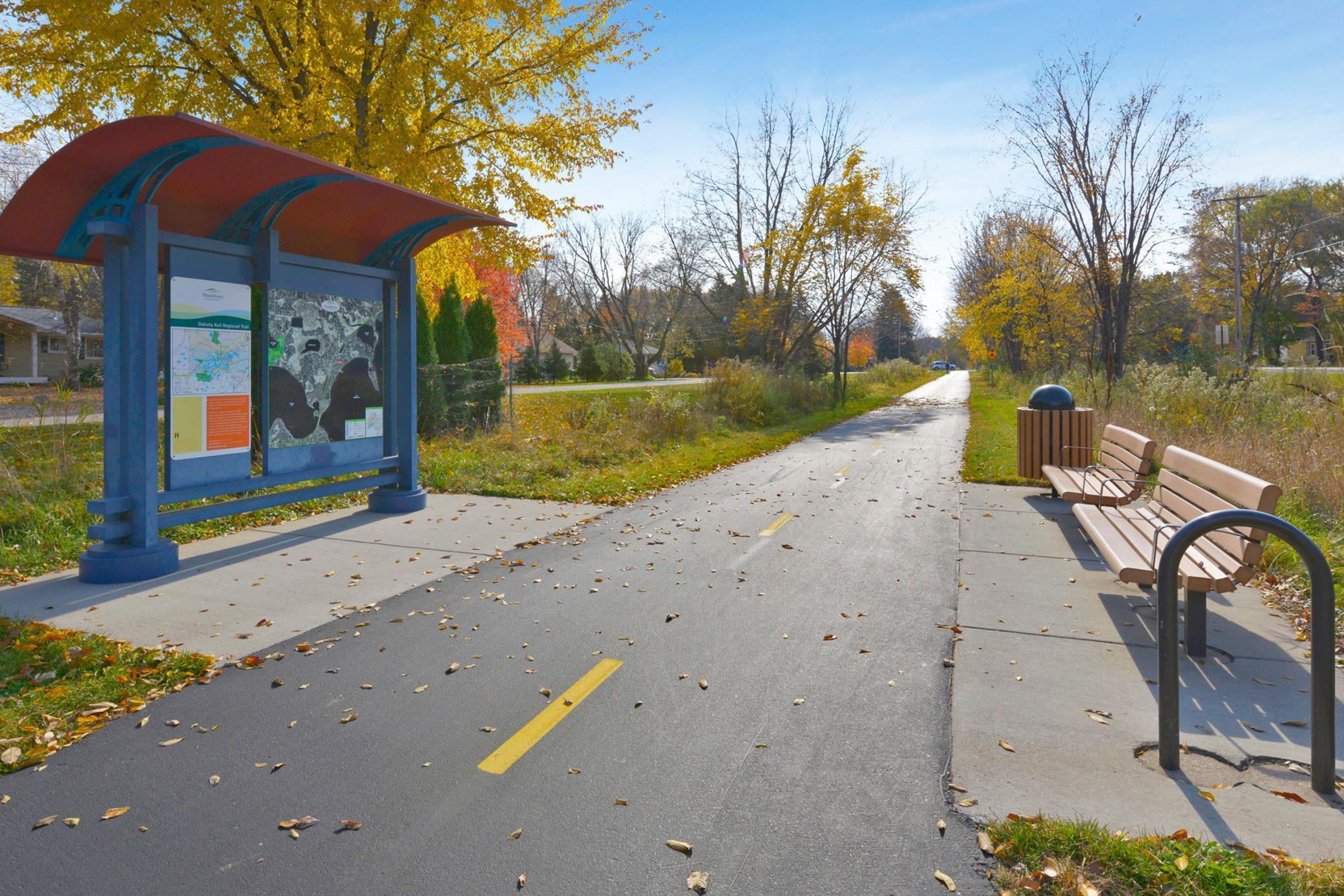 Dakota Regional Trail is set just outside your door. The paved trail runs 26 miles offering easy access east to DT Wayzata or west to Mayer.