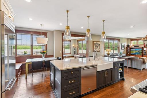 Enjoy sunlight and nature views from the kitchen.