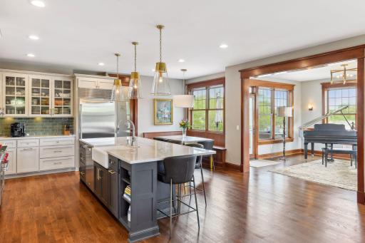 Kitchen countertops are beautiful and natural Quartzite.