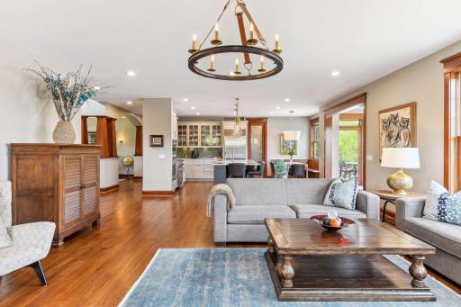 Open floor plan is great for entertaining.
