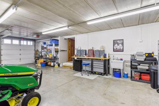 Lower level garage is insulated and heated.