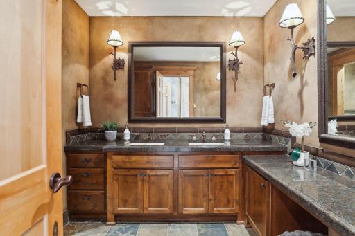 Upstairs bathroom with custom counter tops
