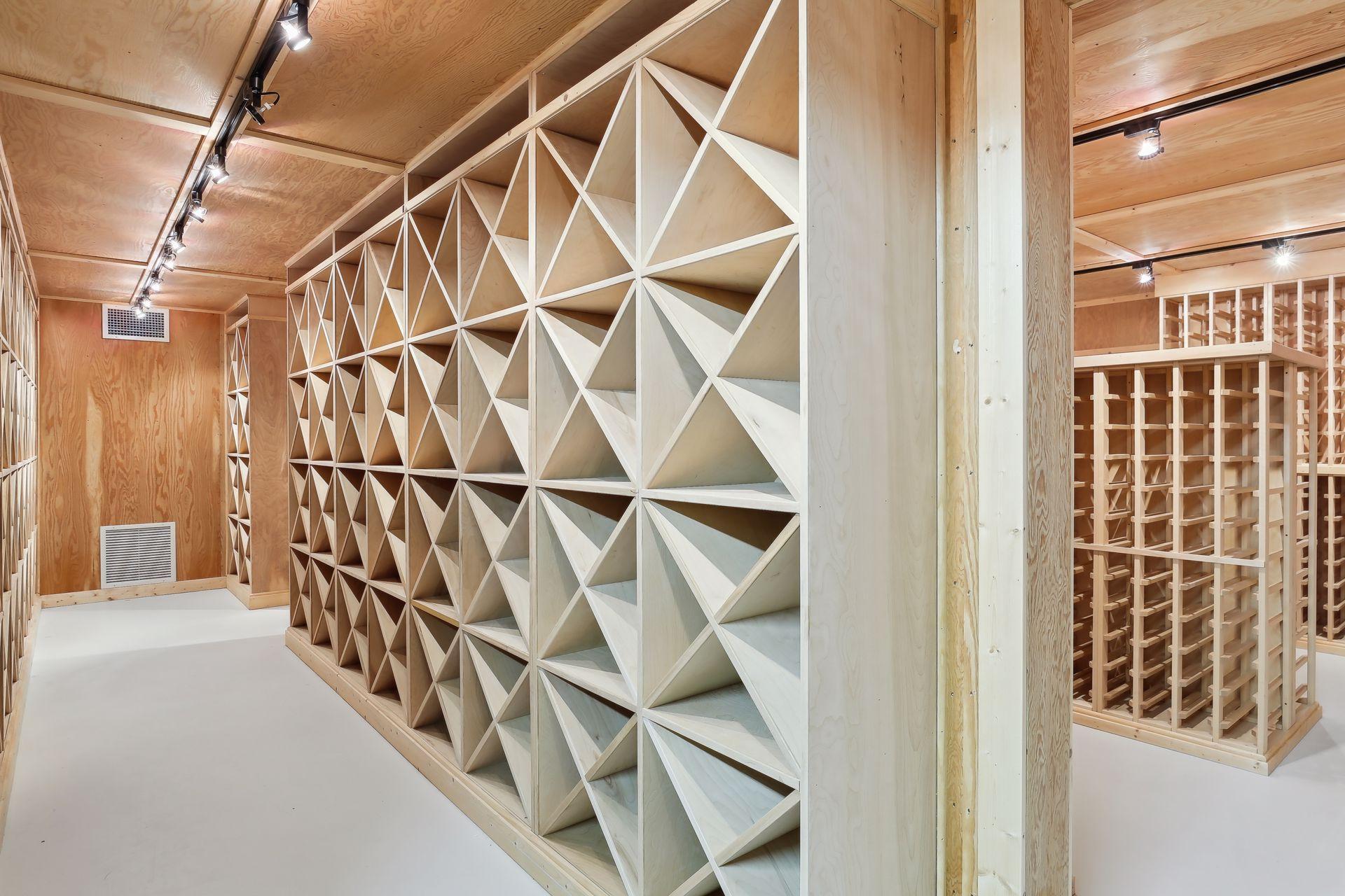 This custom designed system has its own security system and refrigeration system.