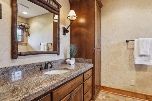 Attached bathroom with the third bedroom on the upper level