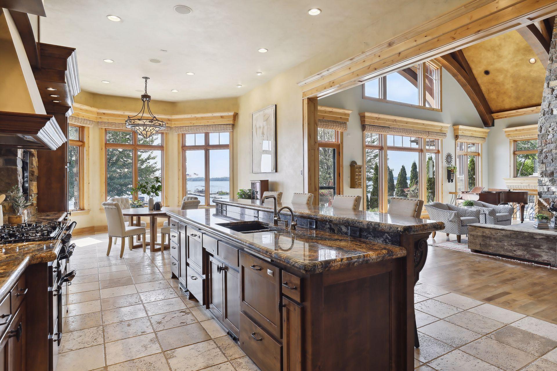Site lines to the lake, your great room, and eat in kitchen